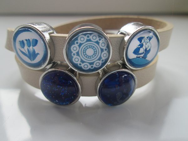 Dames armband dubbel Delfs blauw