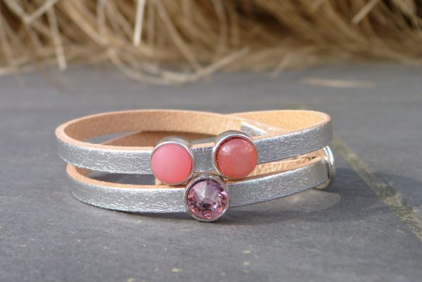Libelle meiden armband: " sweet pink dubbel "